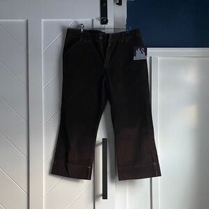 Gloria Vanderbilt Chocolate Corduroy Trousers